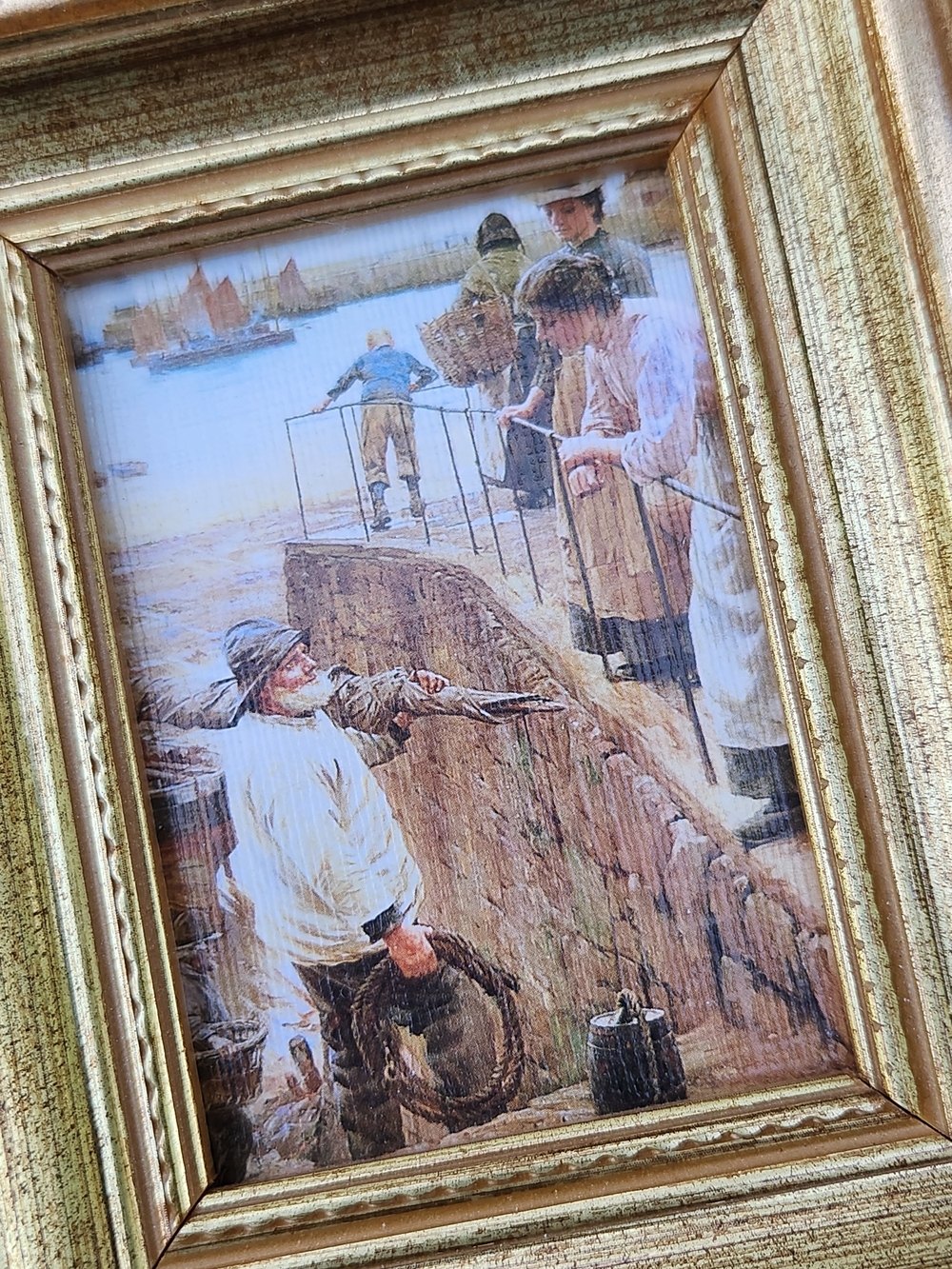 Framed Home Art Print - Woman in White with Bouquet - Picture 3 of 13